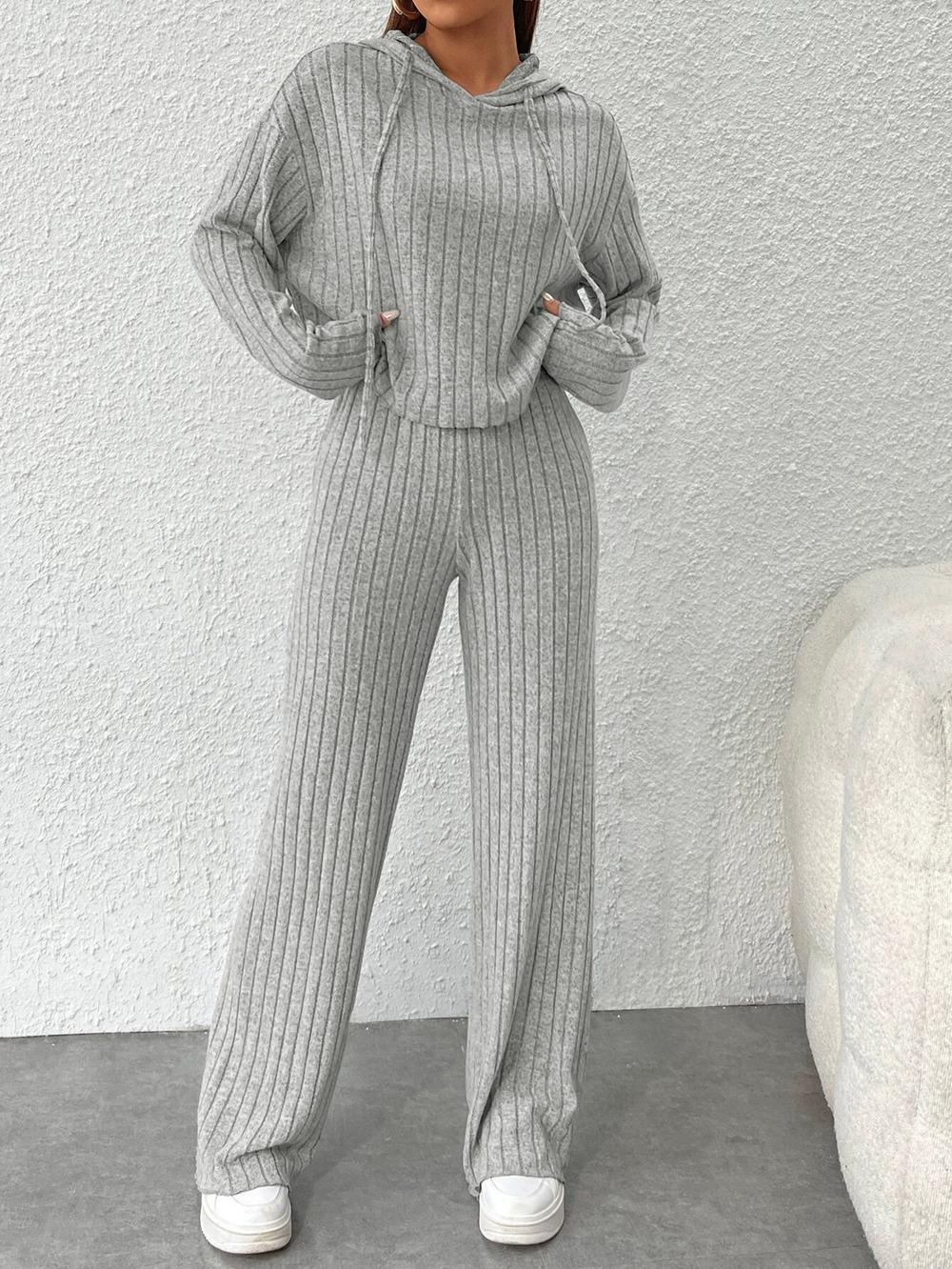 ZARA Simple Relaxed Hooded Loungewear 2-Piece Set Spring Summer Solid Color